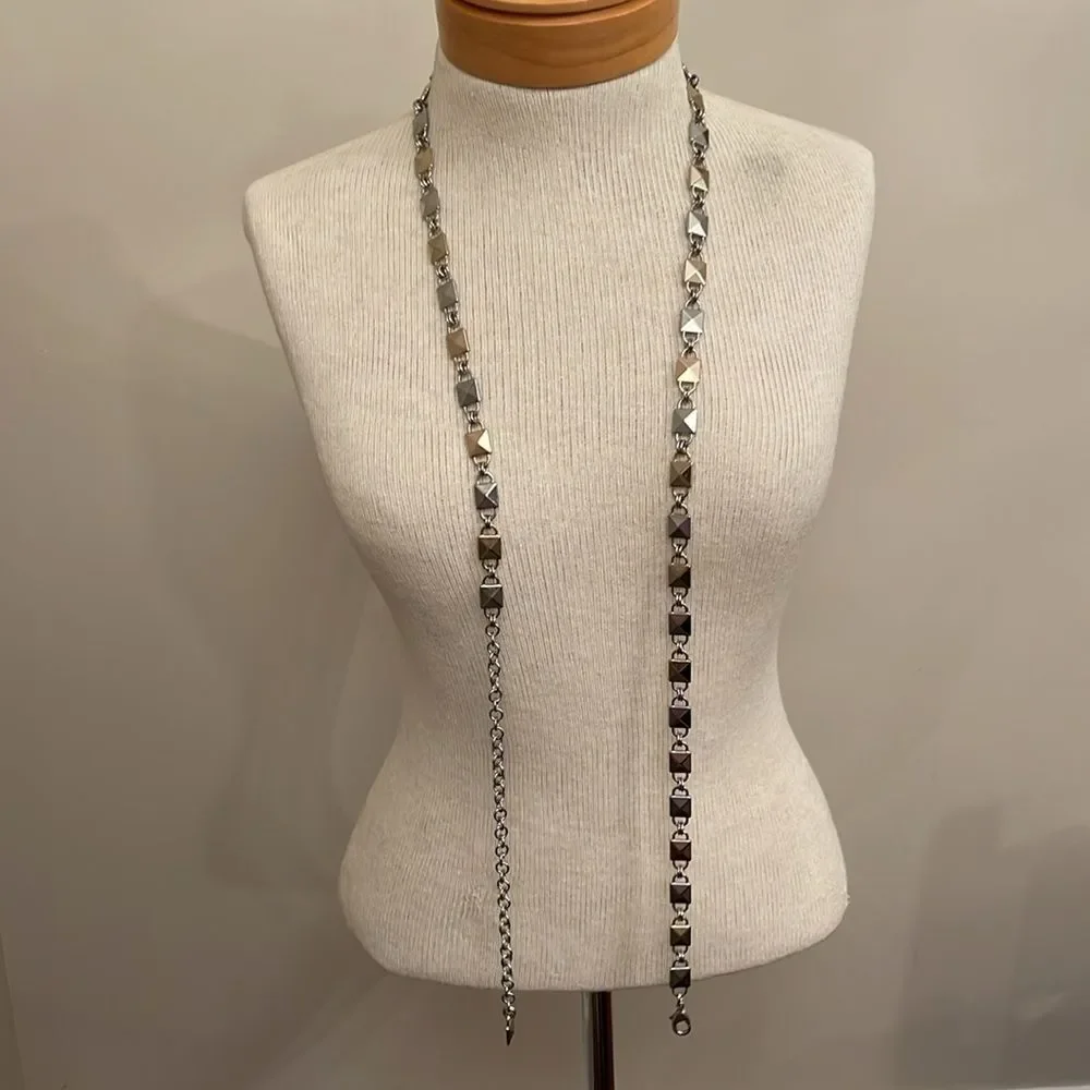 CHAPS Two-tone Stud Metal Chain Belt